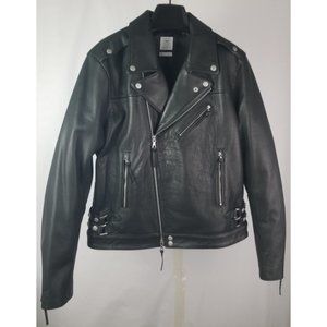 GAP Men's Genuine Heavy Pebble Leather Biker Jacket